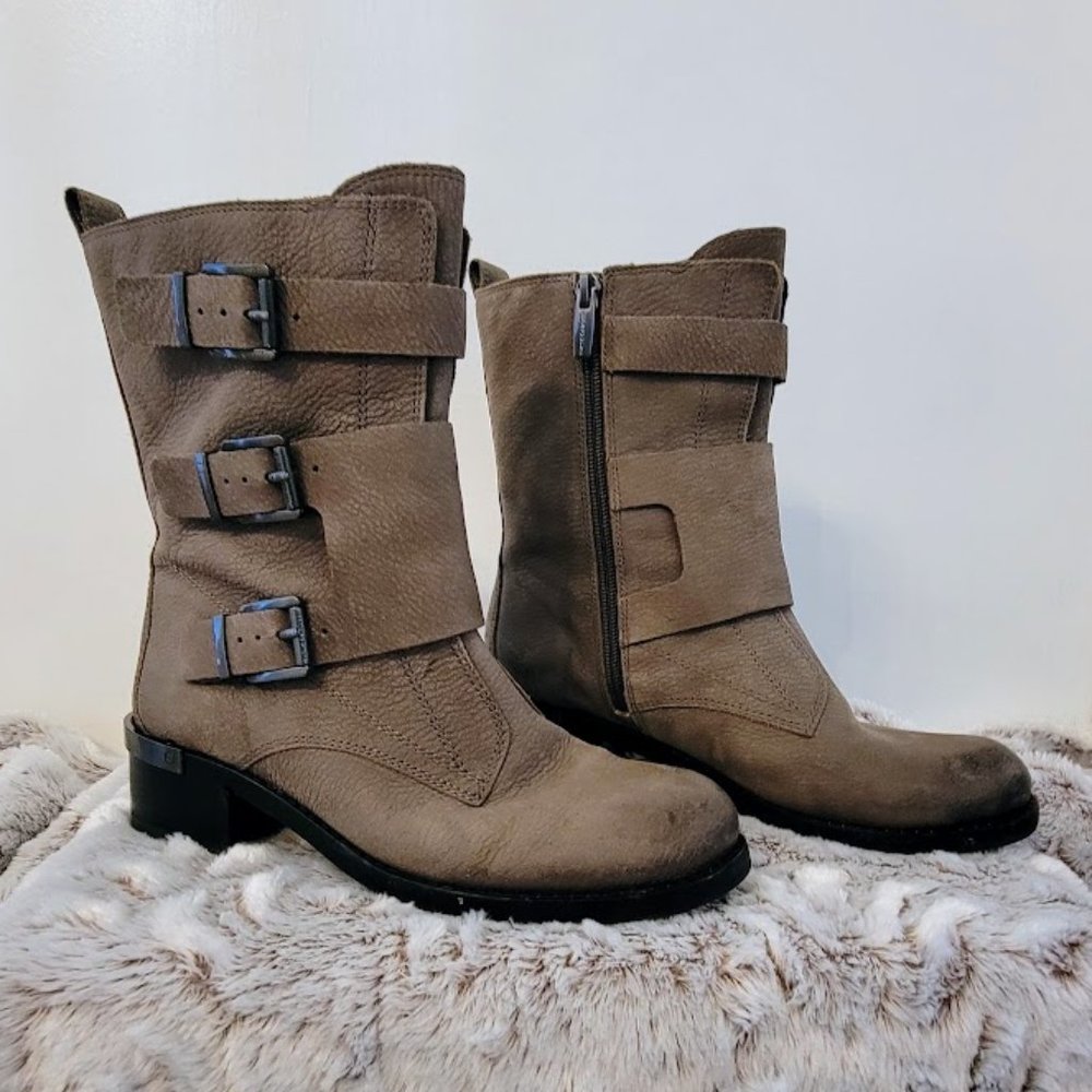 Vince Camuto Tan Suede Moto Boot Size 6M